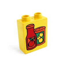 Duplo potisk 1x2x2 láhev a plechovka s ovocným džusem