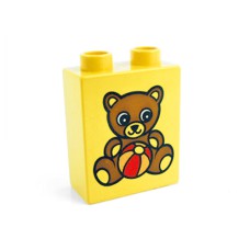 Duplo potisk 1x2x2 medvídek s míčem