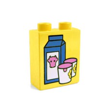 Duplo potisk 1x2x2 krabice s mlékem a hrnky