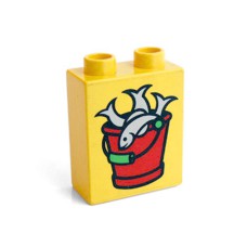 Duplo potisk 1x2x2 kbelík s rybami