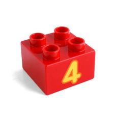 Duplo potisk 2x2 jasně světleoranžové číslo 4