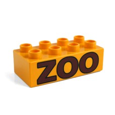 Duplo potisk 2x4 nápis ZOO