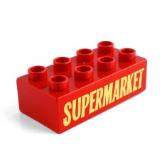 Duplo potisk 2x4 nápis SUPERMARKET