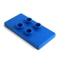 Duplo dlaždice 2x4x1/3 (tenká) se čtyřmi středovými nopy