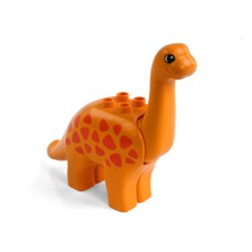 Duplo brachiosaurus s oranžovými skvrnami