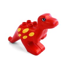 Duplo tyranosaurus rex se žlutými skvrnami