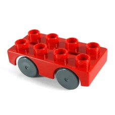 Duplo podvozek 2x4 s modravě tmavošedými koly