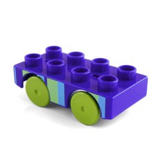 Duplo podvozek 2x4 s pruhy a limetkovými koly